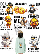 Interesting duck quotes Iron Patch Heat Transfer Printing  On Clothes