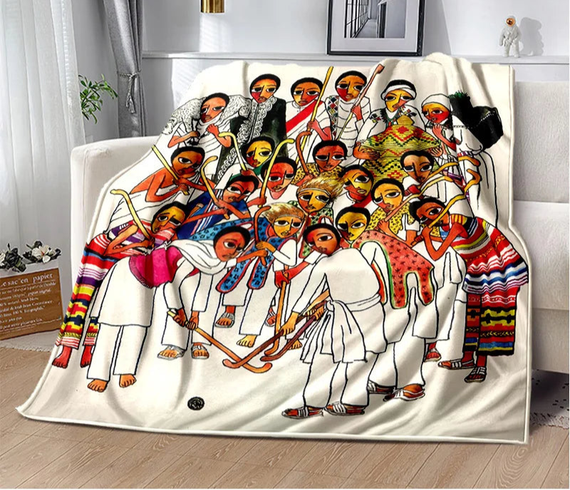 New Cartoon Africa Ethiopian Painting Art Blanket