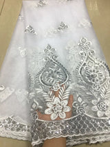 High Quality Sequins Tulle African Lace Fabric