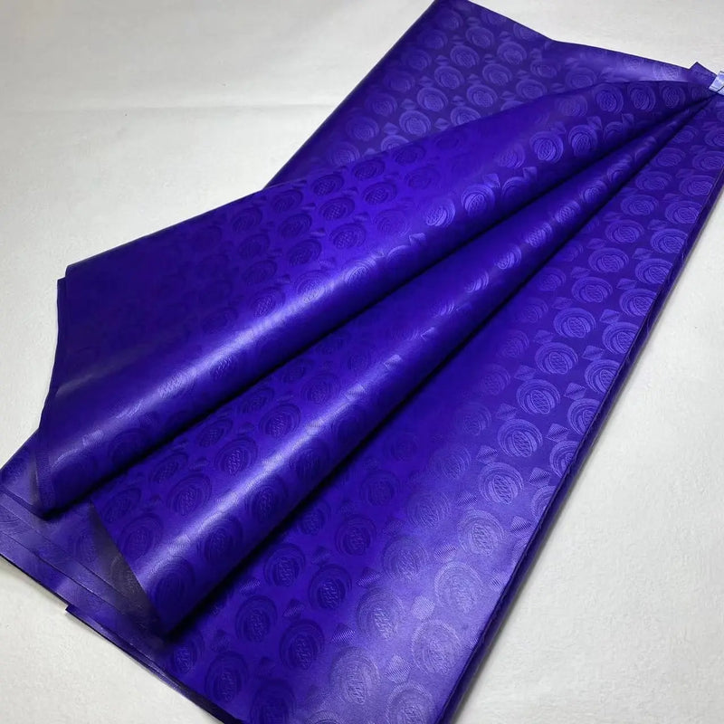 New Purple Color Bazin Riche Lace Fabric