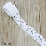 New White Beige Cotton Embroidered Lace