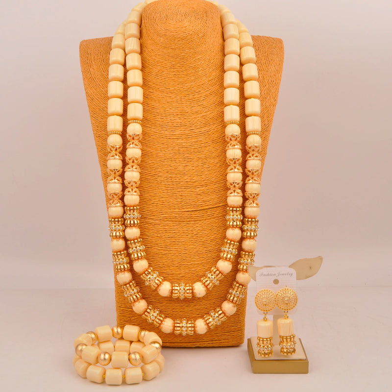 New Artificial Coral Bead Necklace Sets