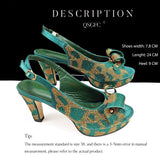 New Fashion Design African Style Banquet Shoes And Bag