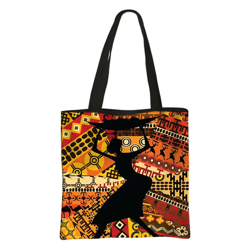 Afro Tribal Ethic Print Shopping Bag