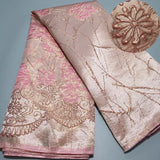 African Brocade Damask Lace Fabric