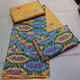 African Gold Powder Ankara 100% Cotton Farbic