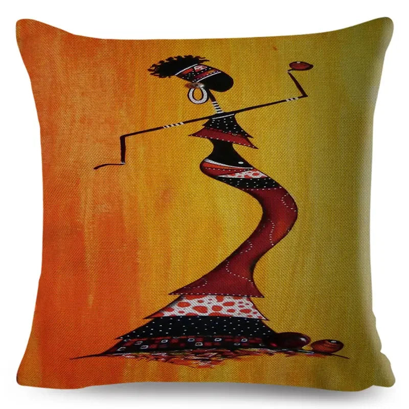 African Woman Home Decor Pillow Case