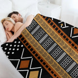 New Black African Mud Cloth Throw Blanket