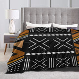 African Mud Cloth Bogolan Blanket