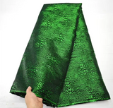 New Green African Brocade Jacquard Fabric