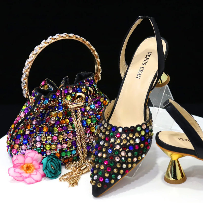 New Versatile Elegant Ladies Shoes And Bag Set