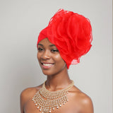 New Exaggerated Large Flower Turban Cap