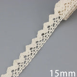 New White Beige Cotton Embroidered Lace