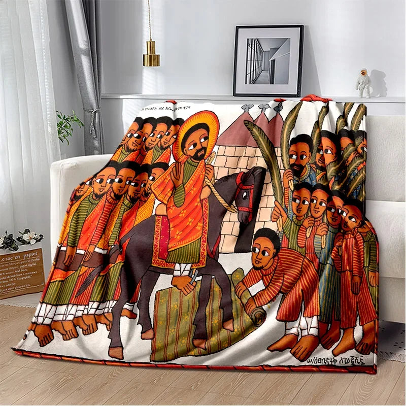 New Ethiopian Painting Art Africa Blanket