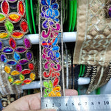 New Colorful Thread Sequins African Lace