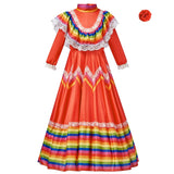 Women Traditional Mexican Folk Dancer Dress