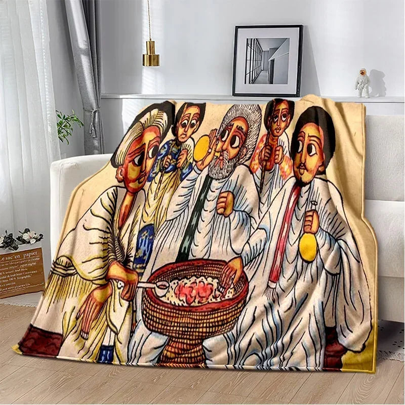 New Ethiopian Painting Art Africa Blanket