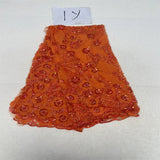 High Quality French Nigerian Beaded Lace Fabric