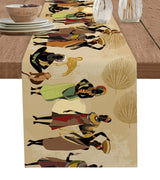 Women Linen Table Runners Kitchen Table Decoration