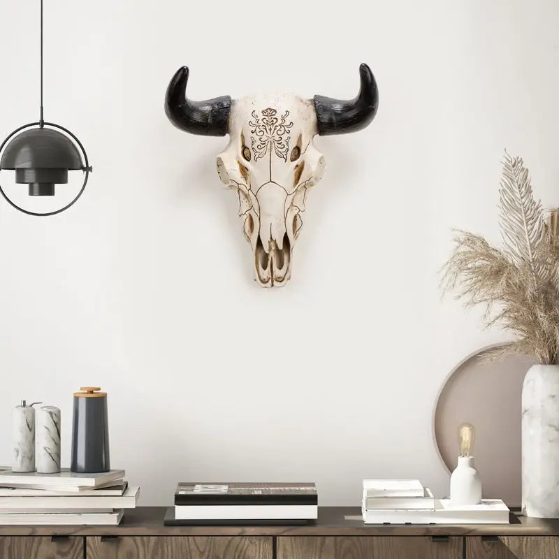 American Style Rural Retro Skull Cow Head