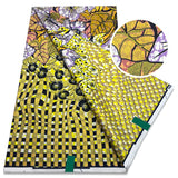 New Design African Flash Gold Print Fabric Ankara Wax