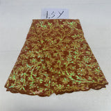 New Fashion French Embroidery Beaded Tulle Lace Fabric