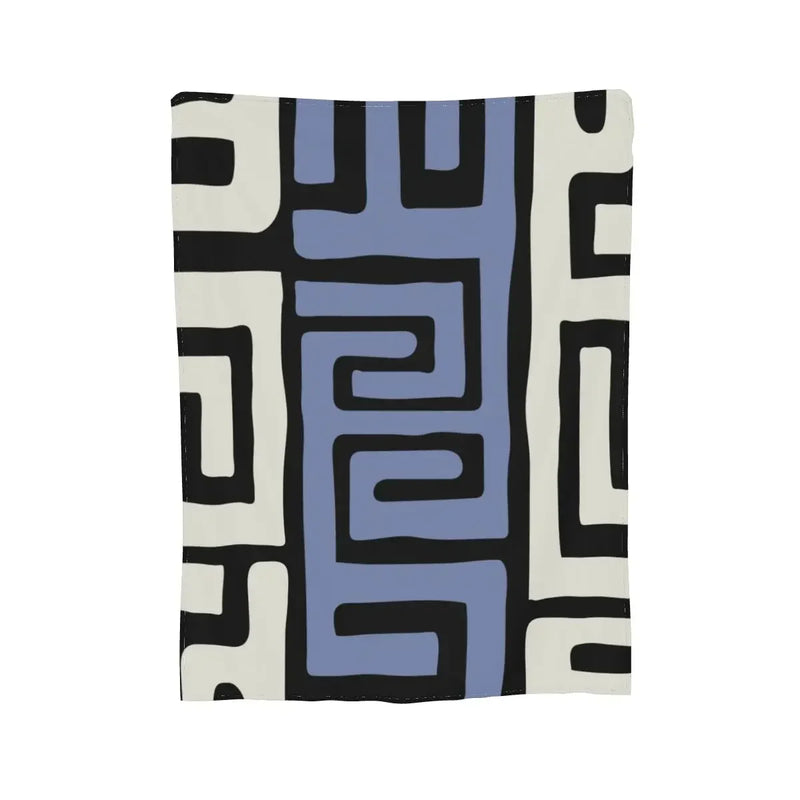 African Bogolan Mudcloth Pattern Blanket