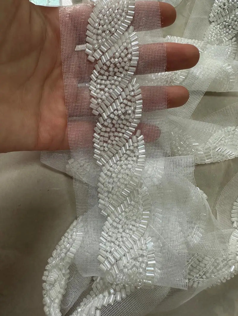 90cm Sequin Pearl Beaded Lace