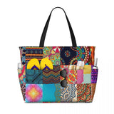 Women Big Capacity African Patterns Beach Gym Travel Bags