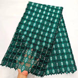 New Green African Water Soluble Fabric