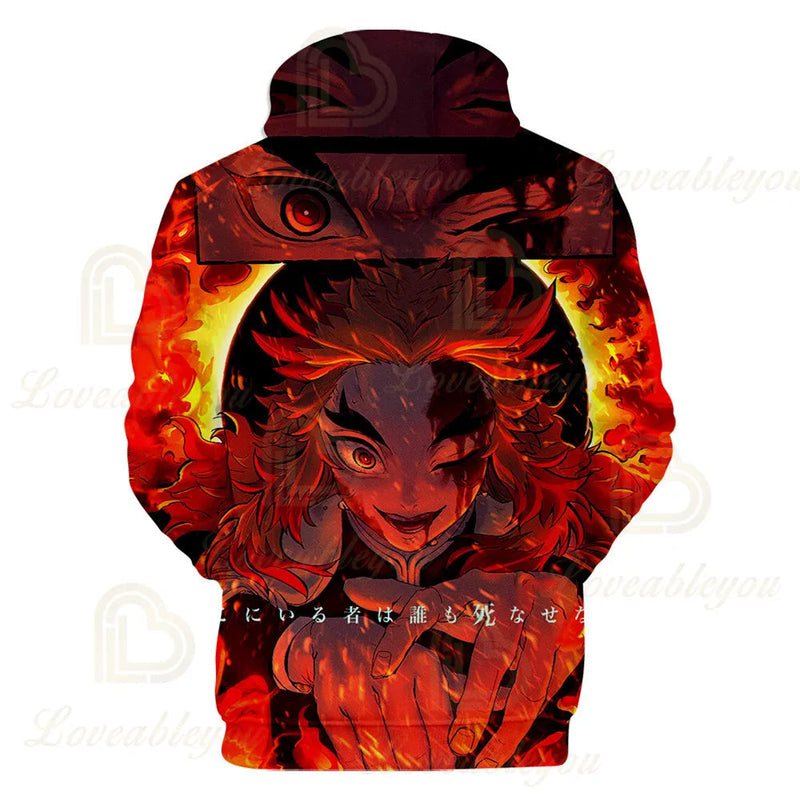 Kimetsu No Yaiba Anime 3D hoodie