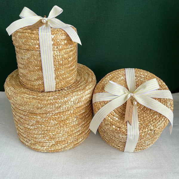 New LuanQI-Handmade Straw Woven Basket