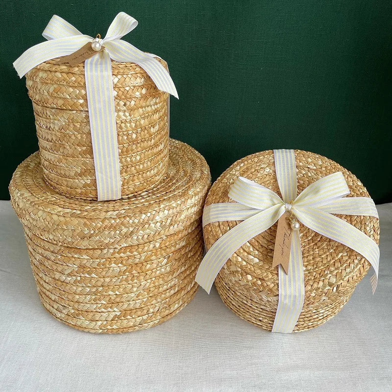 New LuanQI-Handmade Straw Woven Basket