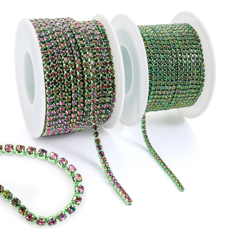 New roll Rhinestones Trim Cup Chain