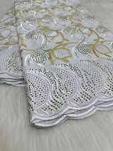 100% Cotton Voile Lace Popular Dubai Style Fabric