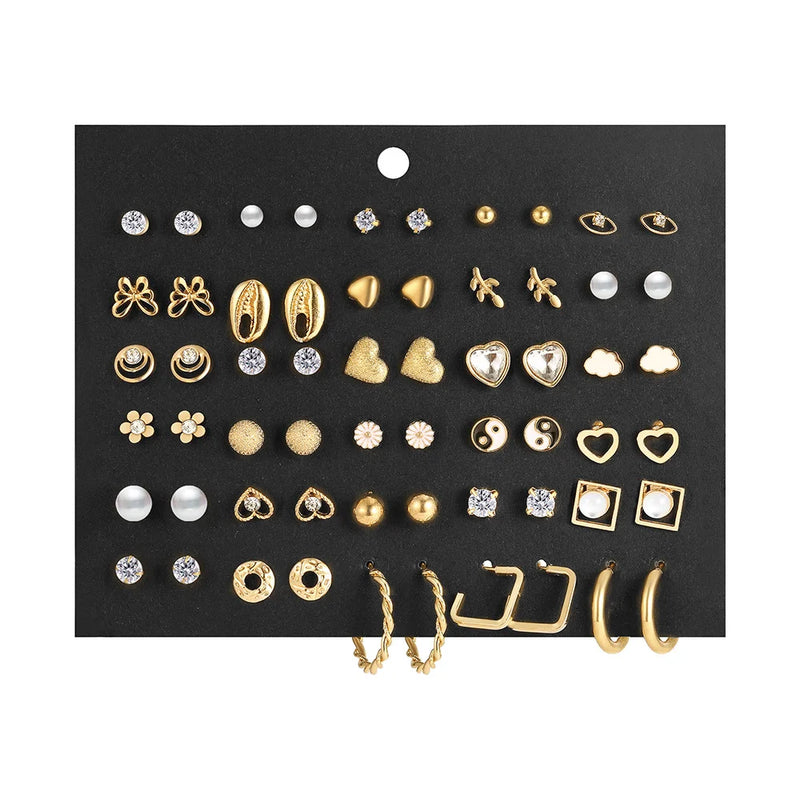 New Gold Color Women Earring Set