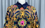 Women Dashiki Vintage Print Blouse Shirt 2 Piece Sets