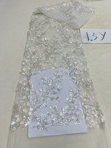 New Fashion French Embroidery Beaded Tulle Lace Fabric