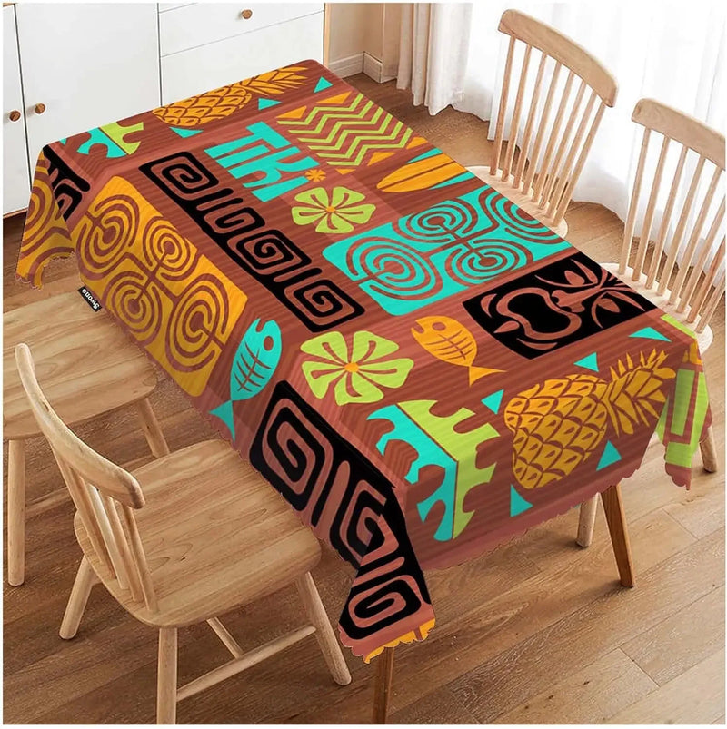 African Tribal Ethnic Rectangle Tablecloth