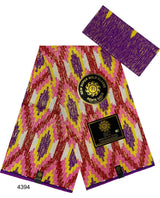 Ankara African kente gold Real Wax Fabric