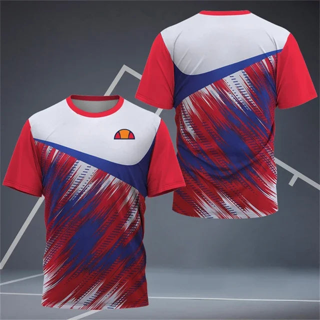 Men's Badminton Training Clothing Outdoor Fitness Sports T-Shirts