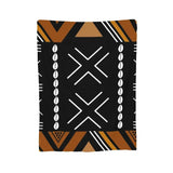 African Bogolan Mudcloth Pattern Blanket