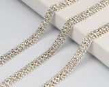 3 Rows Rhinestone Cup Chain