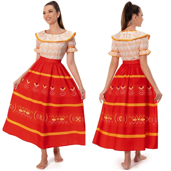 Kids Adult Dolores Madrigal Cosplay Costume Dress