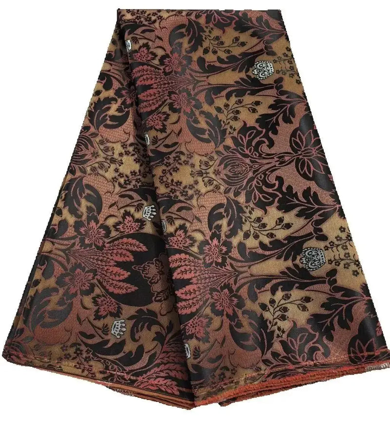 High Quality 3D Damask Embroidery Headtie Fabric