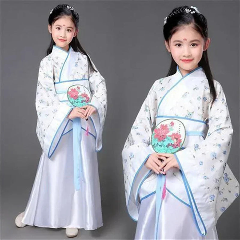 Children Girls Lion Dance China Clothing