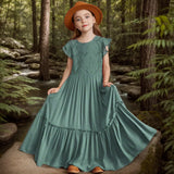 3-14 years Girls New Lace Bohemia Long Dresses