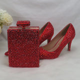 Orange Crystal Bridal Wedding Shoes With Matching Bags