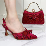 Latest Designers Luxury Italian Party Shoes and Bag Set