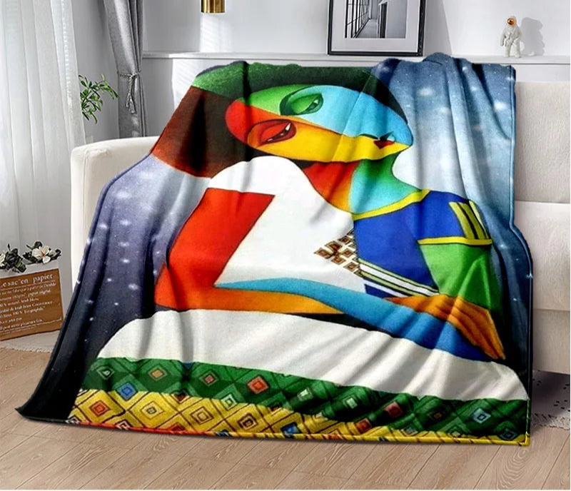 Africa Ethiopian Painting Art Cartoon Blanket